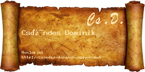 Csöndes Dominik névjegykártya