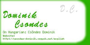 dominik csondes business card