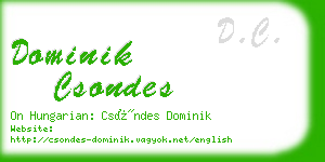 dominik csondes business card